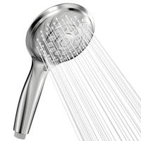 HANDBRAUSE Regendusche 6 Strahlarten Chrom - Silberfarben, Kunststoff (11/12.7/24.5cm)