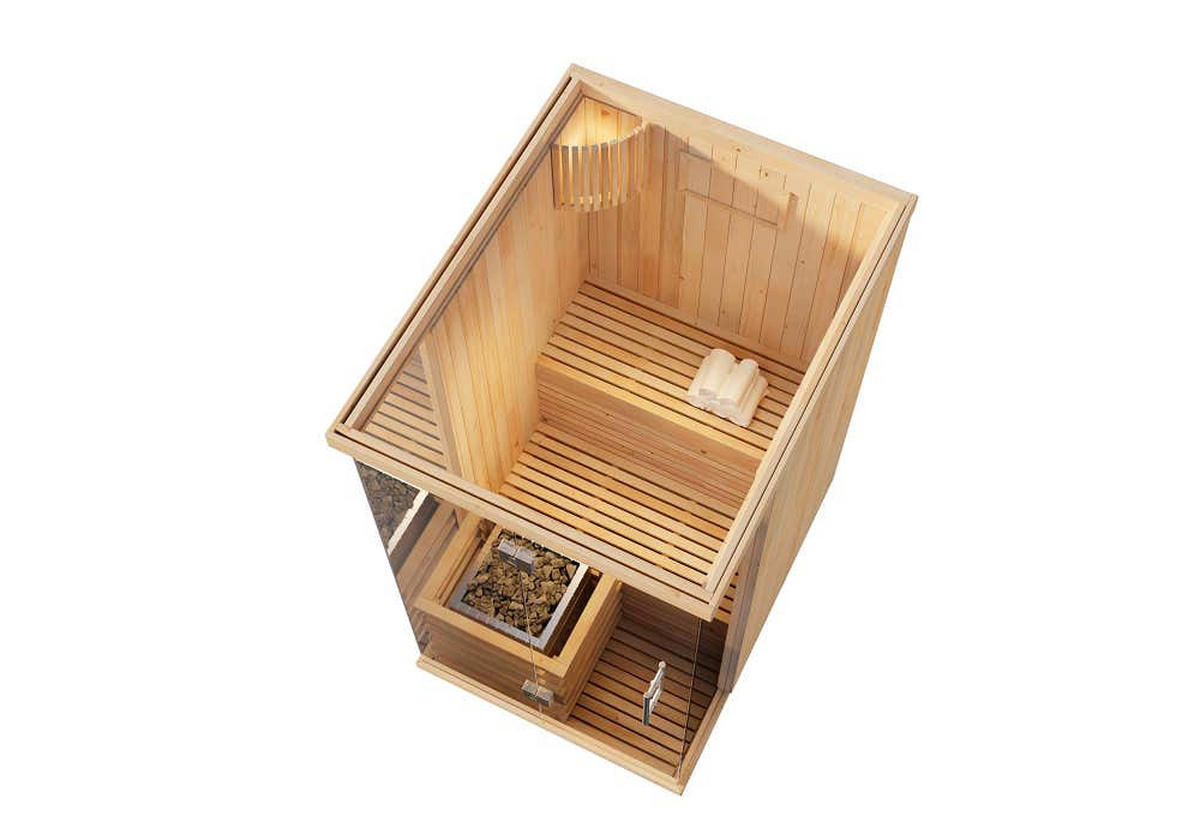 INNENSAUNA Innensauna Milla - Naturfarben, Holz (119/213/150cm) - FinnTherm