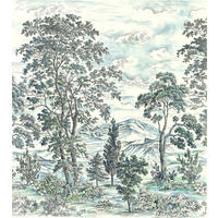FOTOTAPETE Wald 250 x 280 cm - Blau, Papier (250/280cm) - Sanders & Sanders