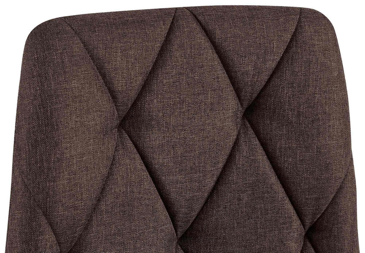 ESSZIMMERSTUHL Stoff Braun - Schwarz/Braun, Textil/Metall (45/85/55cm) - CLP