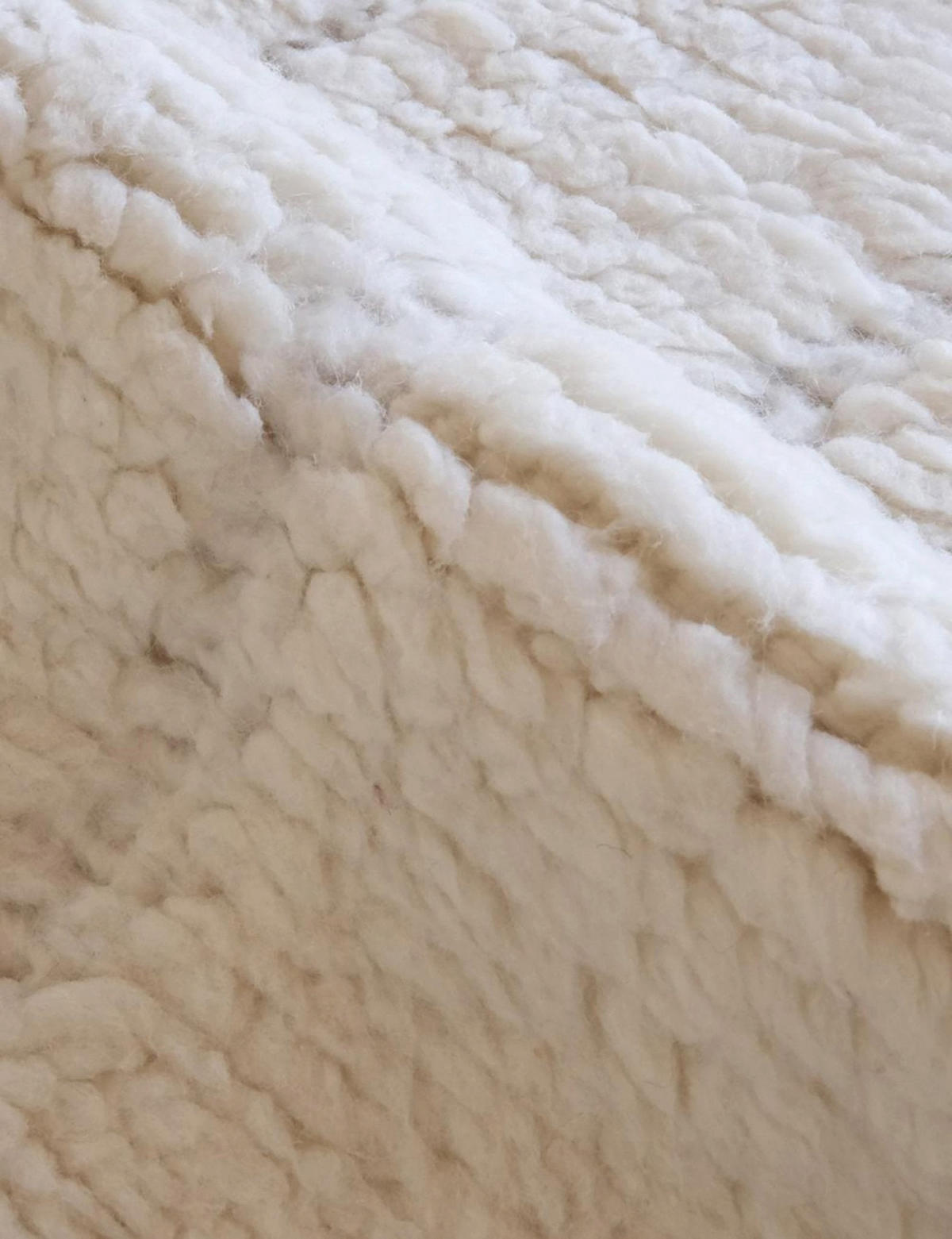 BERBERTEPPICH aus reiner Wolle 195x 195 cm - Weiß, Naturmaterialien (195/195cm) - AFK Living