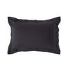 KISSENBEZUG Perkal mit Stehsaum, Fadendichte 200 - Schwarz, Textil (48/74cm) - Homescapes