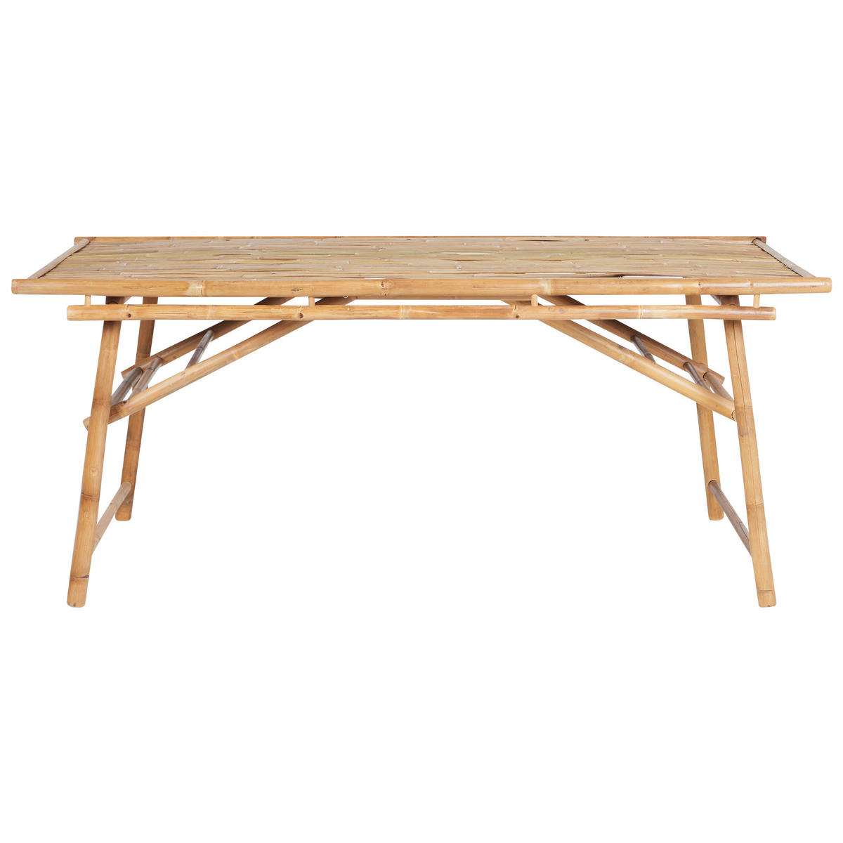 GARTENMÖBEL SET 4-Sitzer Bambusholz hellbraun Tindari - Hellbraun, Holz - Beliani