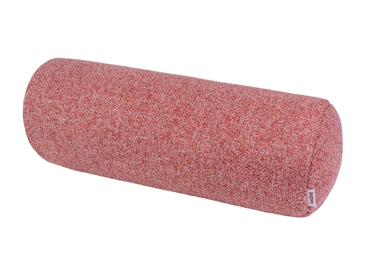 NACKENROLLENHÜLLE Bouclé cherry-rot 40/15 cm - Rot, Textil (15/40cm) - beties Heimtextil