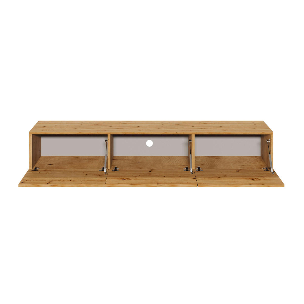 TV STOLÍK Idao Svetlé drevo - hnedá, kompozitné drevo (160/35/29.6cm) - Petits-meubles