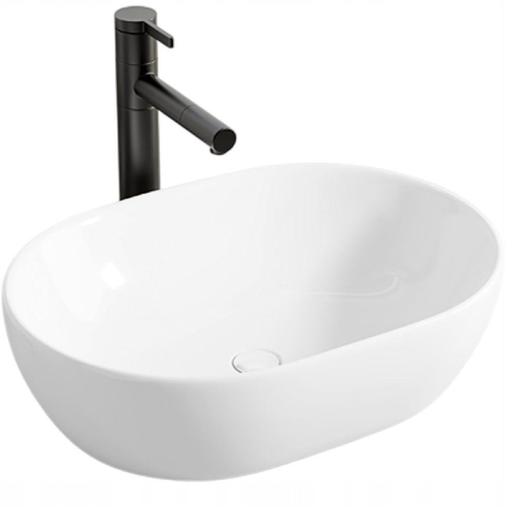 WASCHBECKEN, weiß 49/35/14 cm - Weiß, Keramik (35/14/49cm)