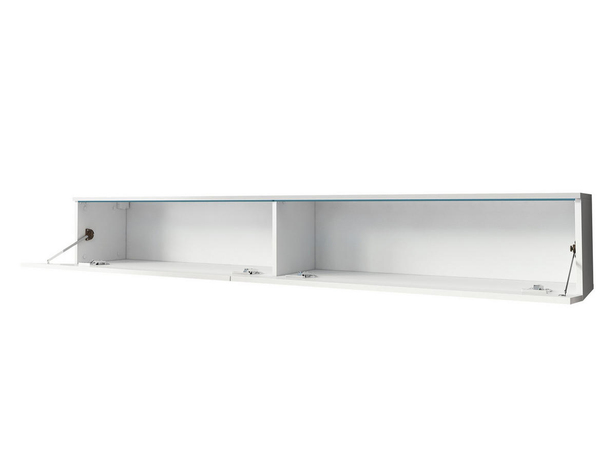 TV-LOWBOARD D180 mit weißer LED Beleuchtung - Silberfarben/Multicolor, Holzwerkstoff/Kunststoff (180/30/33cm) - MIRJAN24
