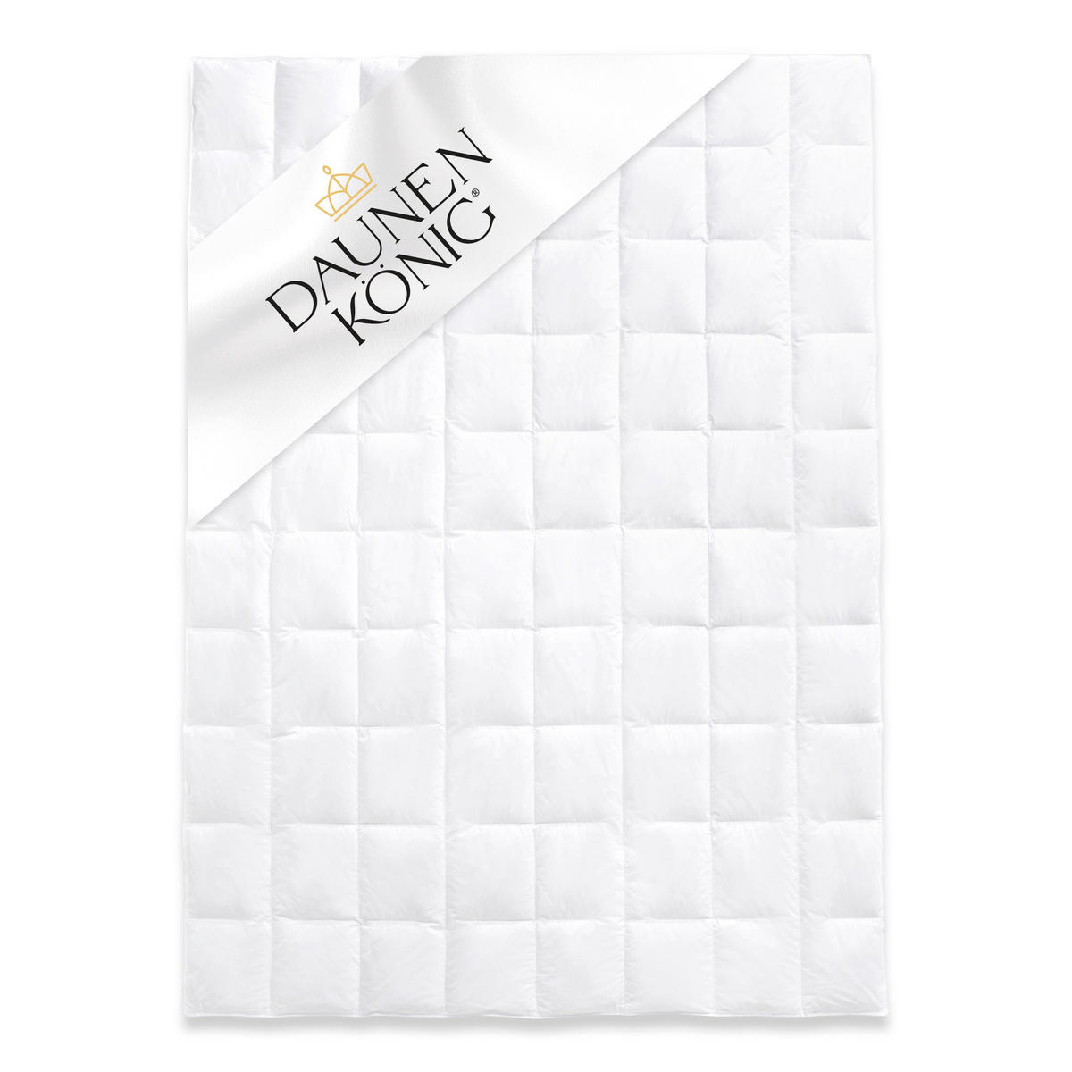 SOMMERBETTDECKE QUEEN Entendaunen leicht - Weiß, Naturmaterialien/Textil (155/220cm) - Daunenkönig