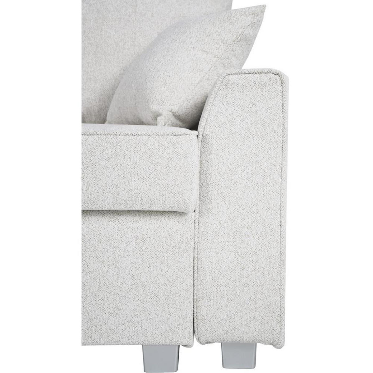 ECKSCHLAFSOFA Teramo hellbeige - Beige/Schwarz, Kunststoff/Textil (235/150cm) - Beautysofa