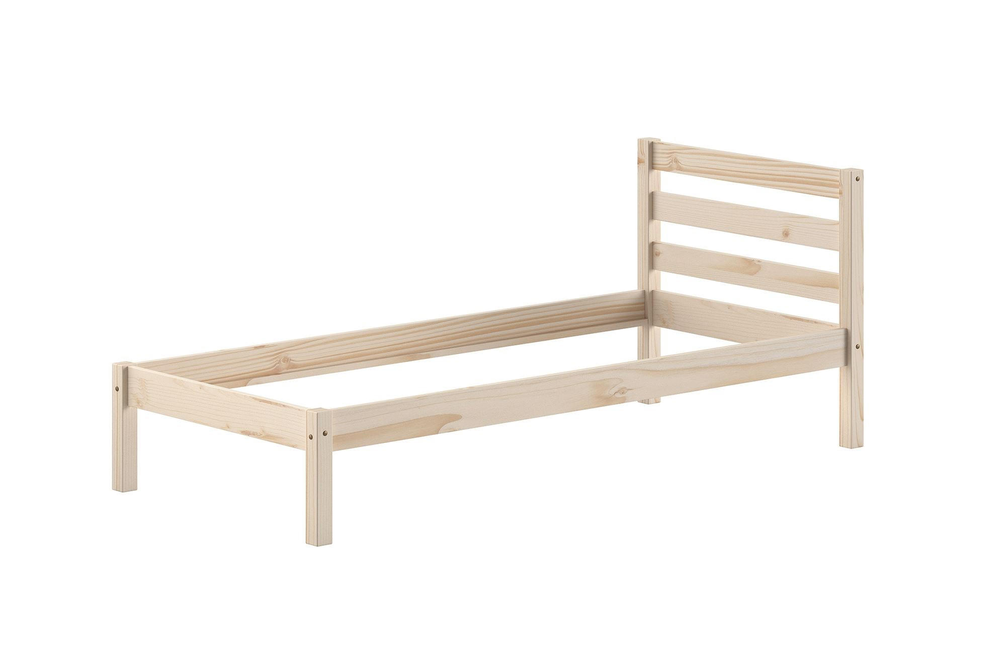 EINZELBETT Karolina Kiefer natur lackiert 90x200 Kinderzimmer - Kieferfarben, Holz (90/200cm) - 58aufmkessel