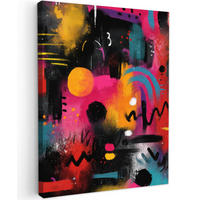 LEINWANDBILD Farbflächen - Formen - Bunt - Abstrakt Room Decor 30x40 cm - Pink, Textil (30/40cm) - MuchoWow