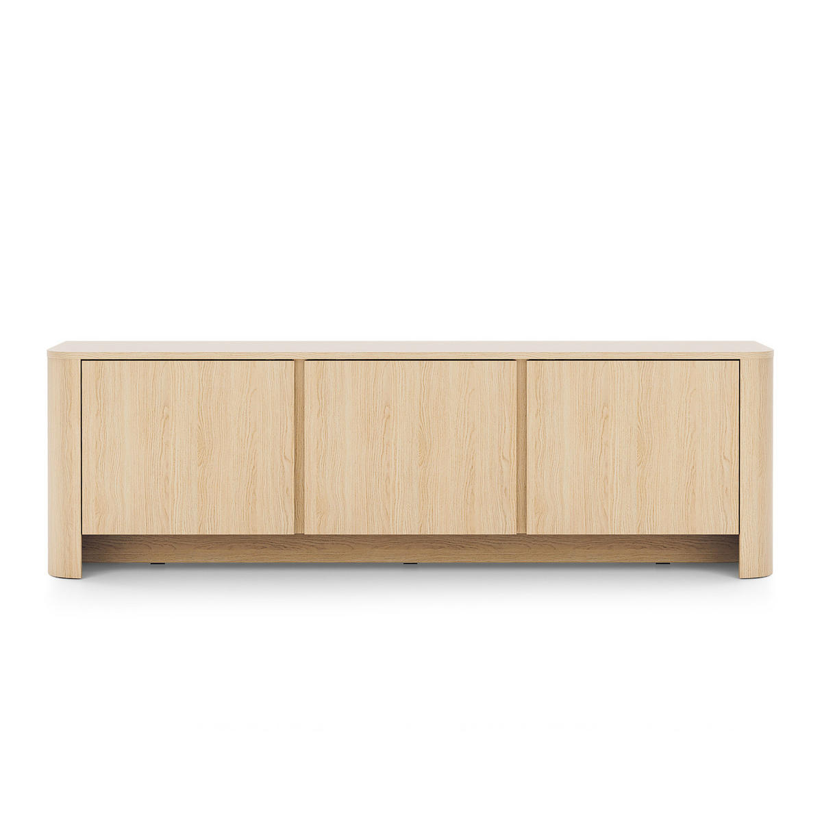 LOWBOARD TV AMOS RTV1-3D Abgerundeter Korpus, Eiche - Eichefarben, Holzwerkstoff/Kunststoff (168/52/39cm) - Komodee