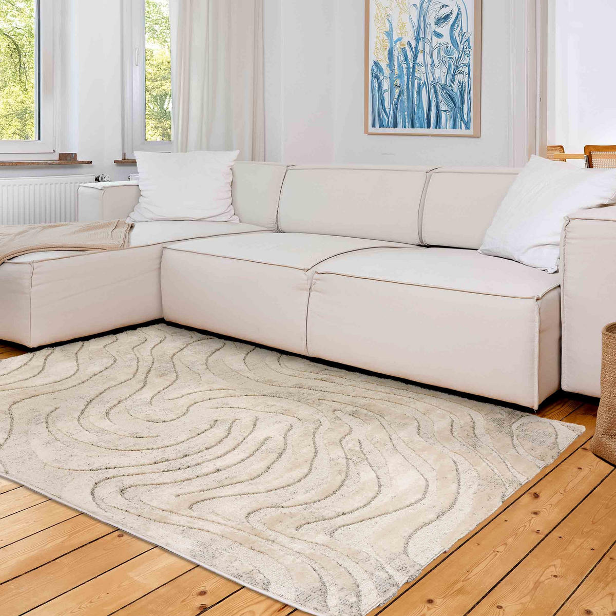 KURZFLORTEPPICH LOU - Grau, Textil (200/280cm) - Astra