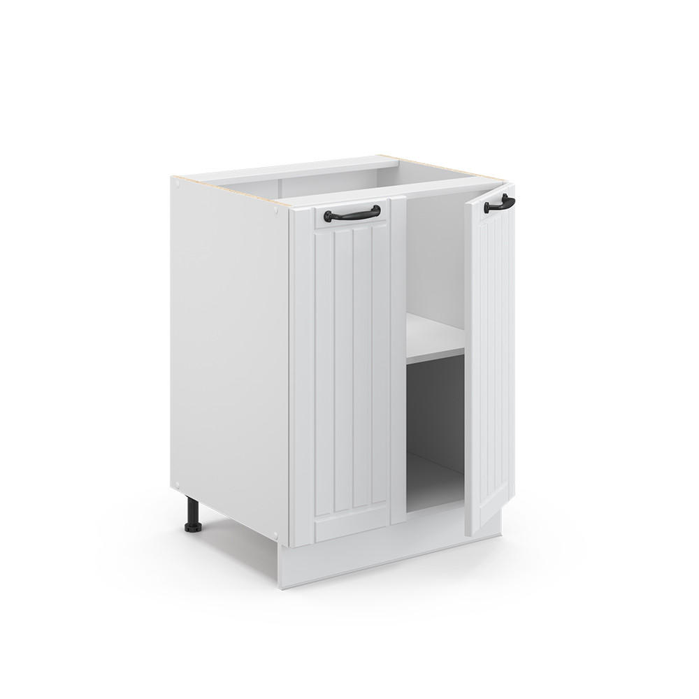 KÜCHENUNTERSCHRANK Fame-Line Weiß Landhaus 60 cm ohne AP - Creme/Weiß, Holzwerkstoff (60/82/51.6cm) - Vicco