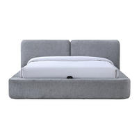 BETT mit Bettkasten - 2 Personen - Stoff - Grau - Grau, Textil (140/190cm) - Vente-Unique