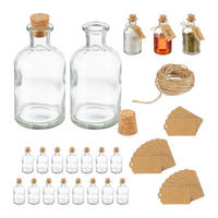 DEKOGLÄSER - Transparent, Glas/Naturmaterialien (6/11.5/6cm) - Relaxdays