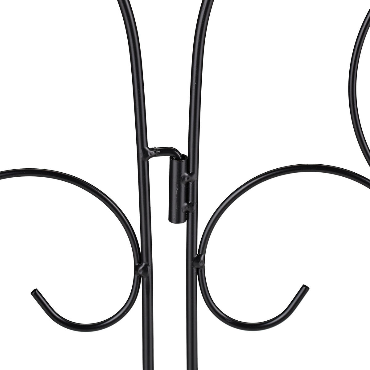 6XBEETZAUN - Schwarz, Metall (63/81/1cm) - Relaxdays