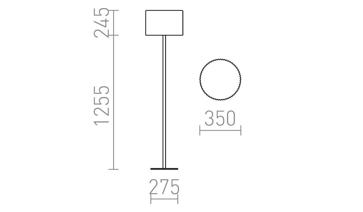 AUSSENLEUCHTE BOSANNA 150 Anthrazitgrau Satiniert PE 15 W IP65 - Grau, Kunststoff (34.5/34.5/150cm) - Rendl