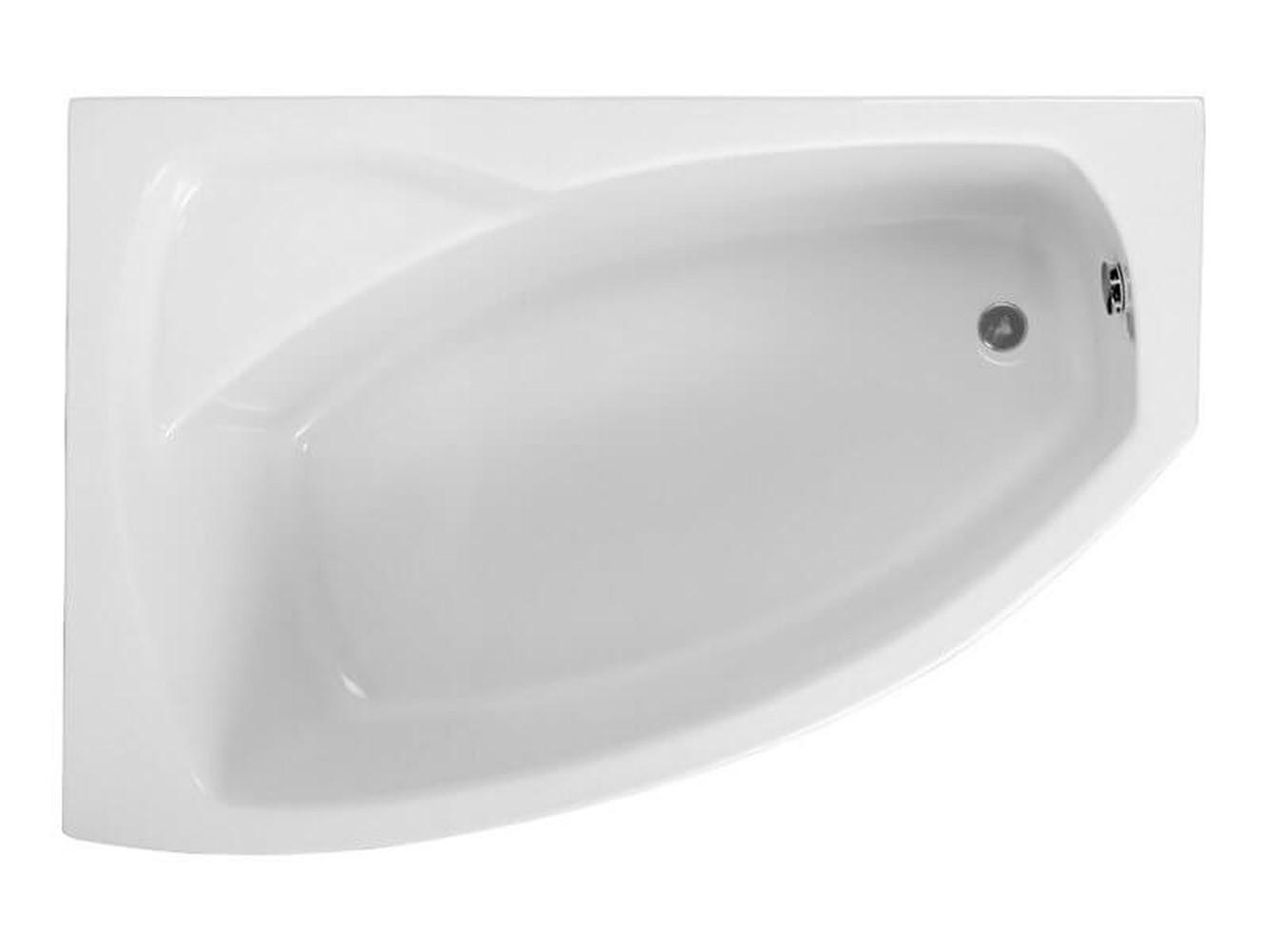 BADEWANNE Eckwanne FRIDA 140/80 Links Ablauf & Füße - Weiß, Kunststoff (80/55.5/140cm) - bad land