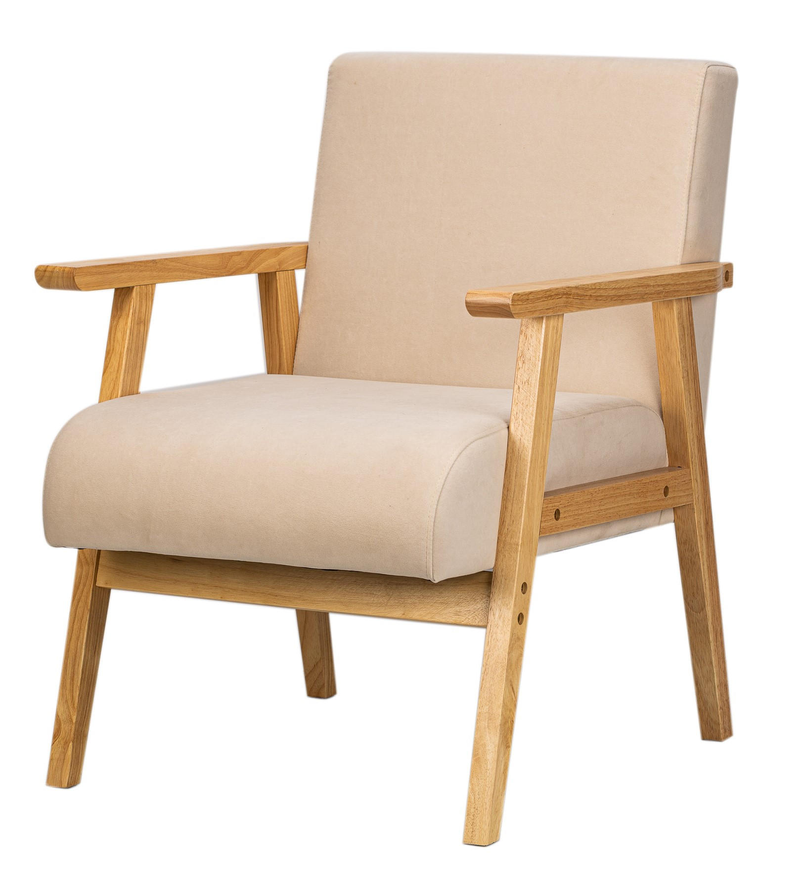SESSEL Holz Beige - Beige, Holz (60/76/70cm) - Nordlys