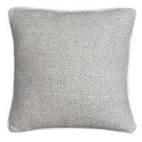 WOLLKISSEN recycelte Wolle Struktur Naturgrau 50x50 - Grau, Textil (50/50/12cm) - Malagoon