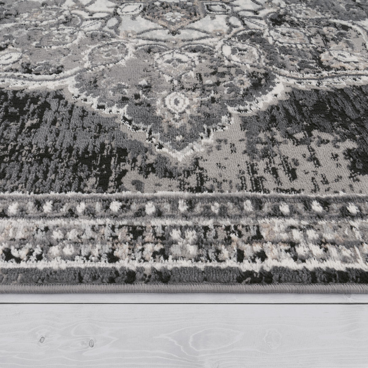 KURZFLORTEPPICH 60/100 cm Pescara 335 - Schwarz, Textil (60/100cm) - Paco Home