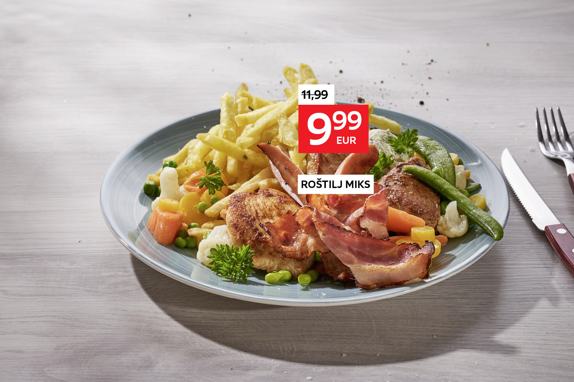 roštilj miks umjesto 11,99 € nova cijena 9,99 €