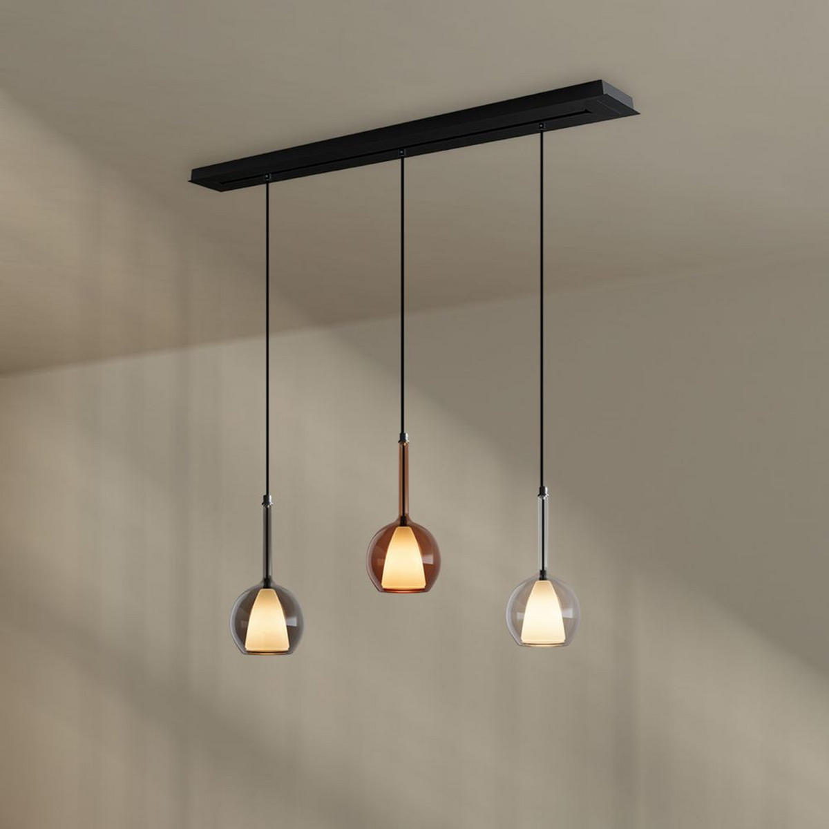 HÄNGELEUCHTE Belluna Mehrfarbig - Multicolor, Glas (14/14/35cm) - s.luce