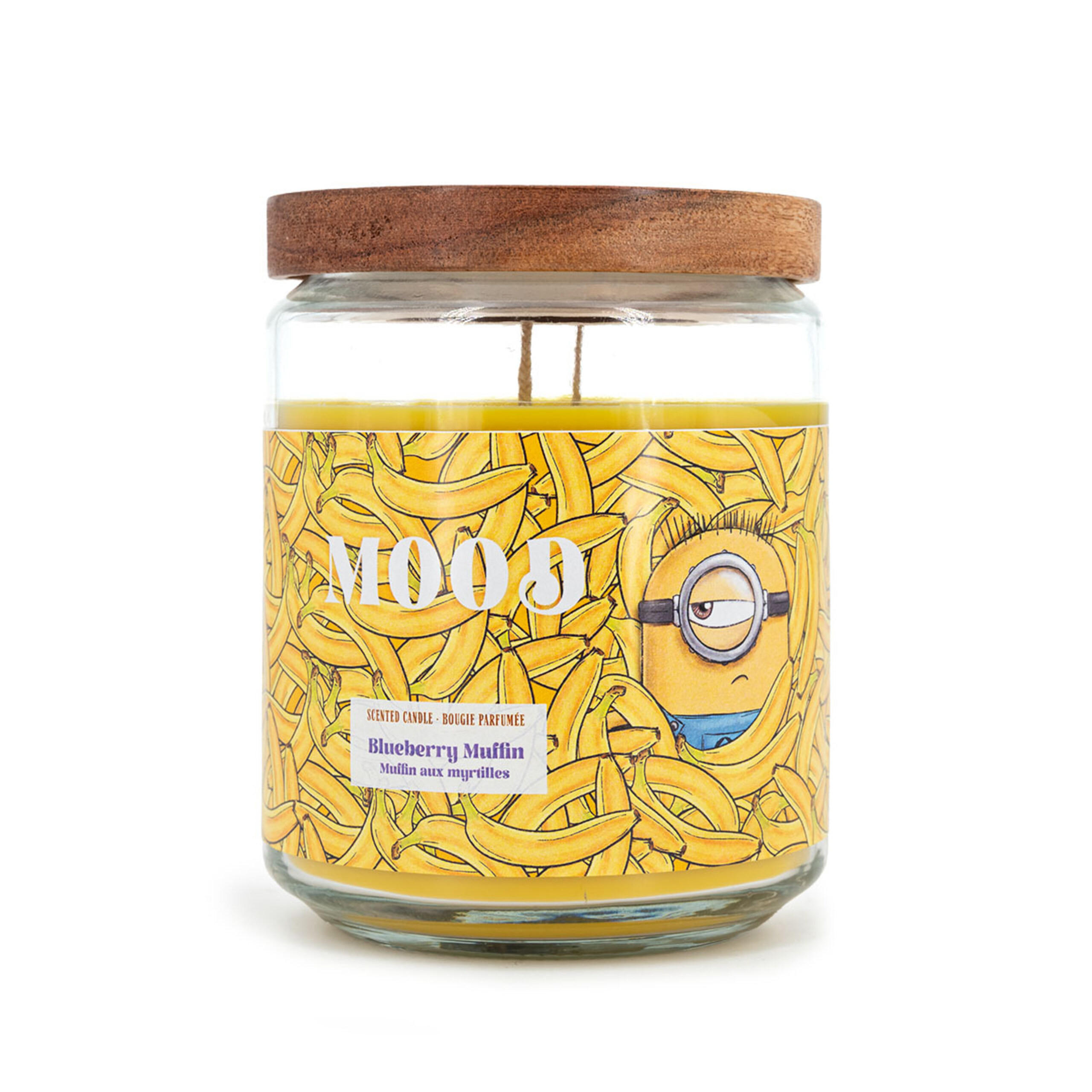 DUFTKERZE Minions - Gelb, Naturmaterialien/Glas (12.5cm)