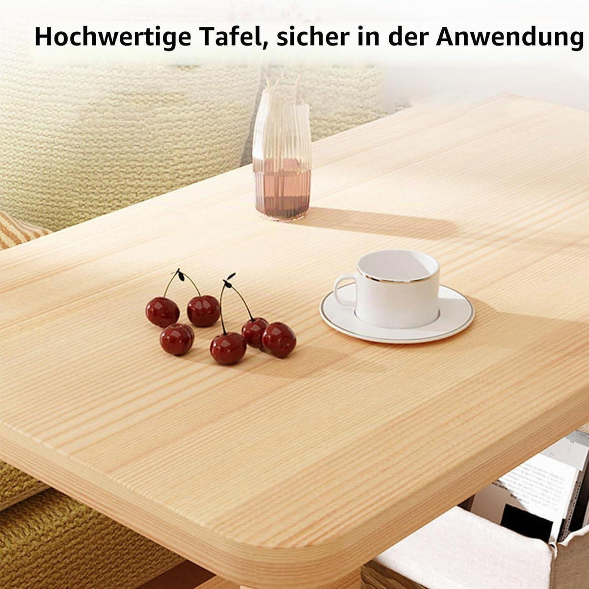 BEISTELLTISCH 2-Ebenen Holz mit Rollen - Braun, Holzwerkstoff (30/60/47cm)