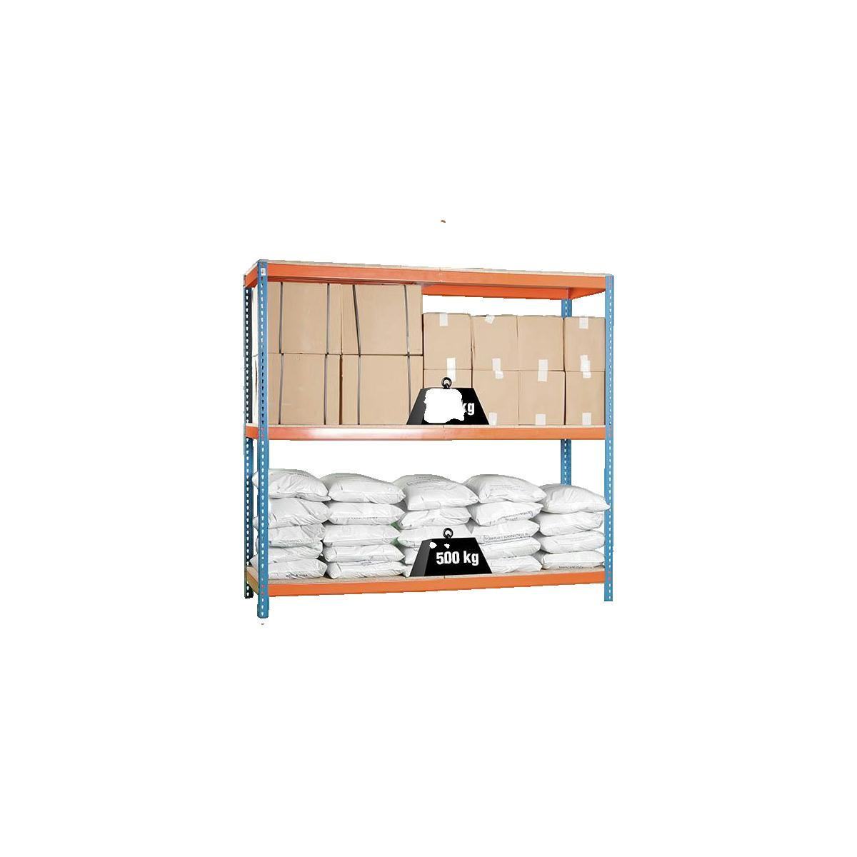 Sonstige Regal Blau, Orange, Natur 210x200x75 cm