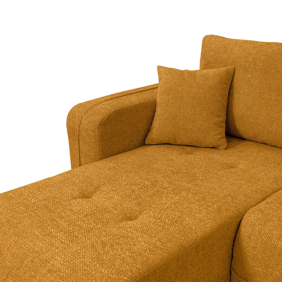 WOHNLANDSCHAFT - Gelb/Schwarz, Kunststoff/Textil (312/82/145cm) - home24