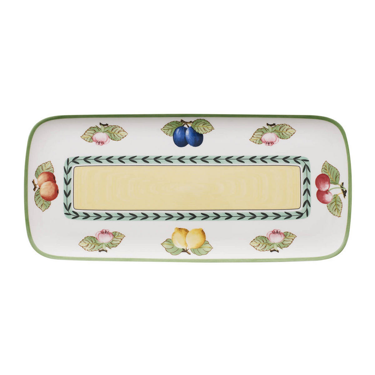 KUCHENPLATTE French Garden weiß-bunt - Multicolor/Weiß, Keramik (15.8/1.8/34.5cm) - Villeroy & Boch