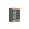 KÜCHENGLASSCHRANK R-Line Goldkraft Eiche 40 cm - Honigeiche/Anthrazit, Holzwerkstoff (40/60/31cm) - Vicco