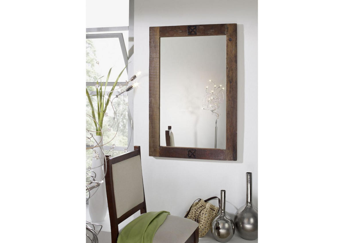 SPIEGEL Altholz 100x88x3 mehrfarbig lackiert NATURE OF SPIRIT #50 - Multicolor, Holz (100/88/3cm) - Massivmoebel24