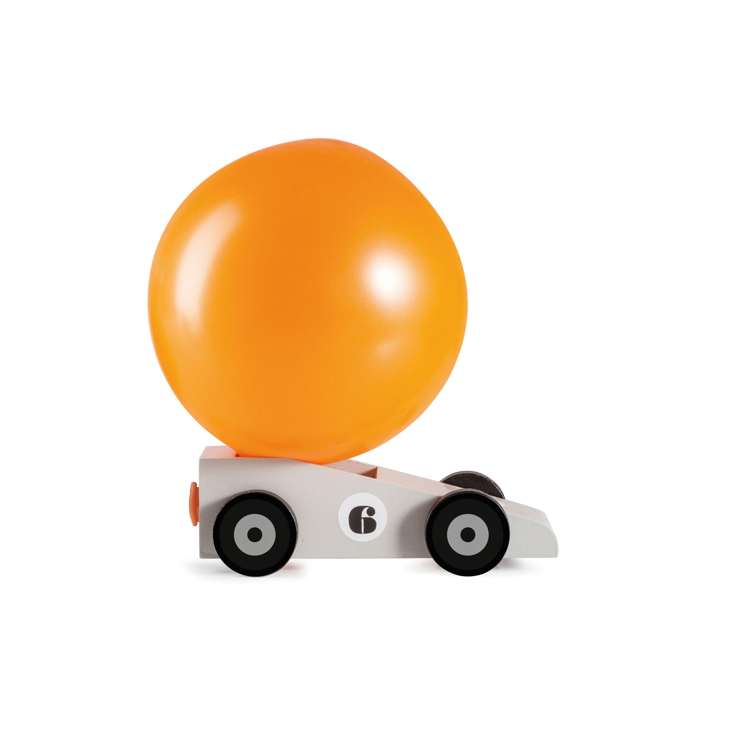 LUFTBALLONAUTO Silverstar, Kiefernholz, Grau - Grau, Holz (6/3.5/11.5cm)