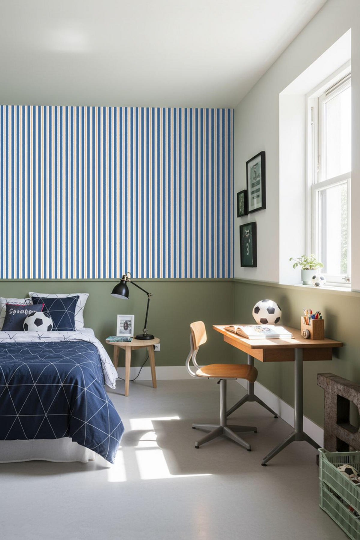 TAPETE Streifen 50 x 900 cm - Blau, Papier (50/0.1cm) - ESTAhome