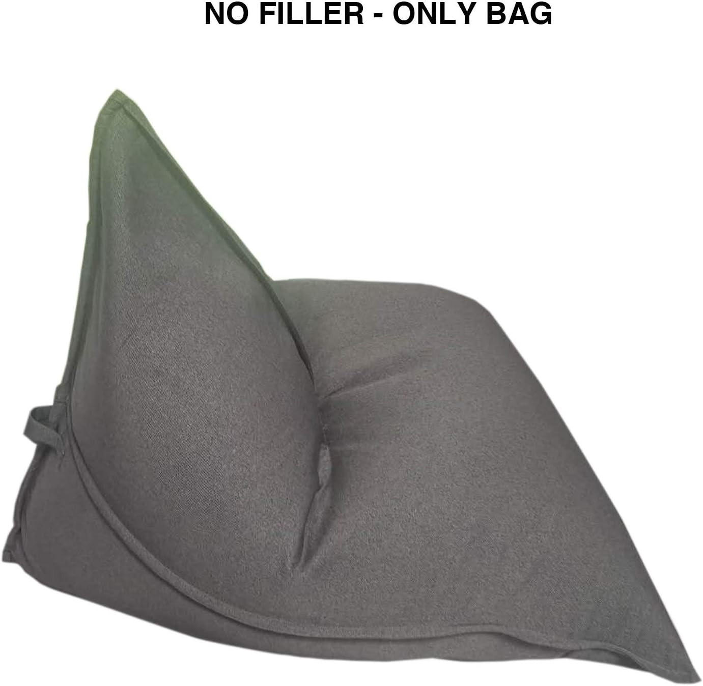Mobili Rebecca Sitzsackbezug Grau 130x50x110 cm