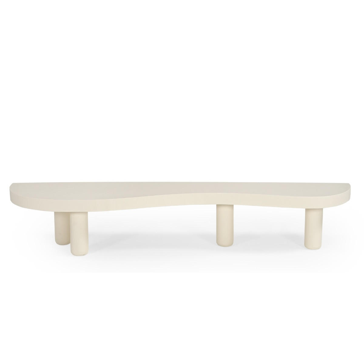 TV-MÖBEL mit organische form Betonoptik 200cm, beige - Beige, Holz (200/35/45cm) - Giga Meubel