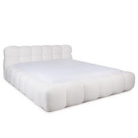 POLSTERBETT Nuba Creame 180/200 cm Boucle mit Bettkasten - Creme, Textil/Metall (180/200cm) - wonello
