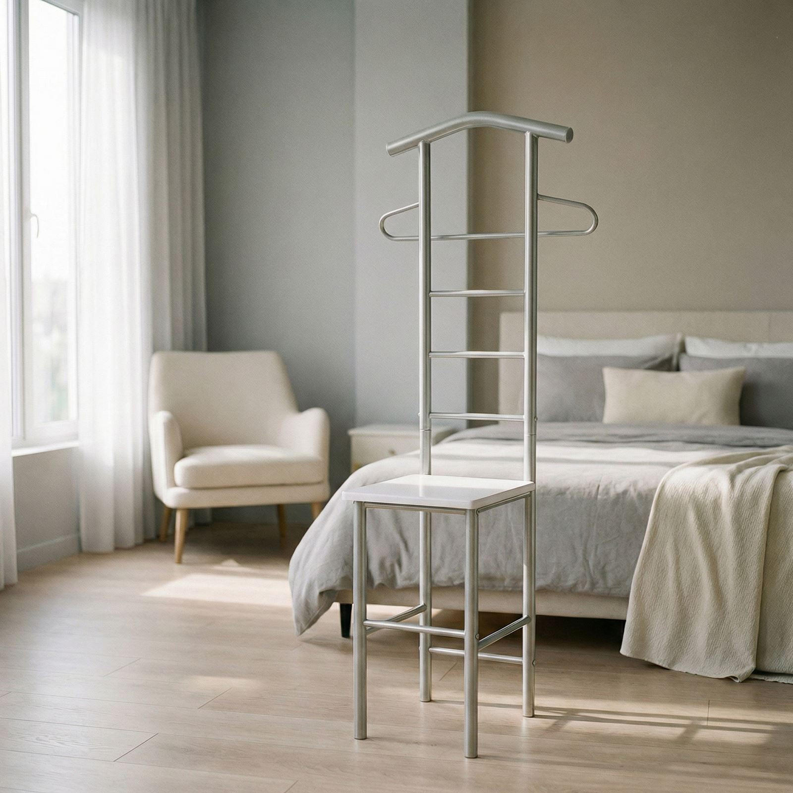 HERRENDIENER JIVO - Weiß, Metall (53/121/47cm) - CARO-Möbel