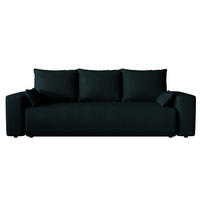 SOFA Bubi mit Bettkasten und Schlaffunktion, Velourstoff - Anthrazit, Holzwerkstoff (242/85/95cm)