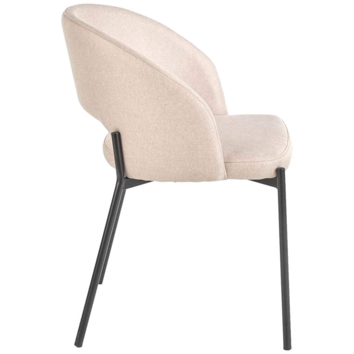 STUHL ARKO K373 - Beige/Schwarz, Holzwerkstoff/Metall (51/77/57cm) - Meblini