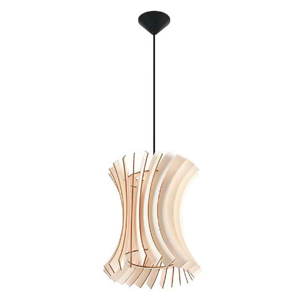 HÄNGELEUCHTE Holz natur schwarz - Braun, Holz (30/30/107cm)