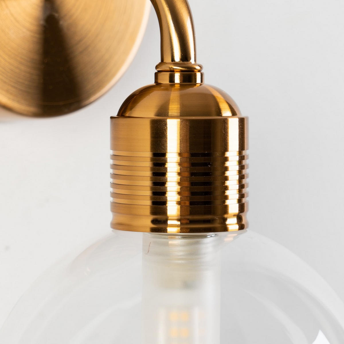 WANDLEUCHTE Giani, Gold / Messing, 23cm - Goldfarben, Glas (13/23/16cm) - KOSILUM