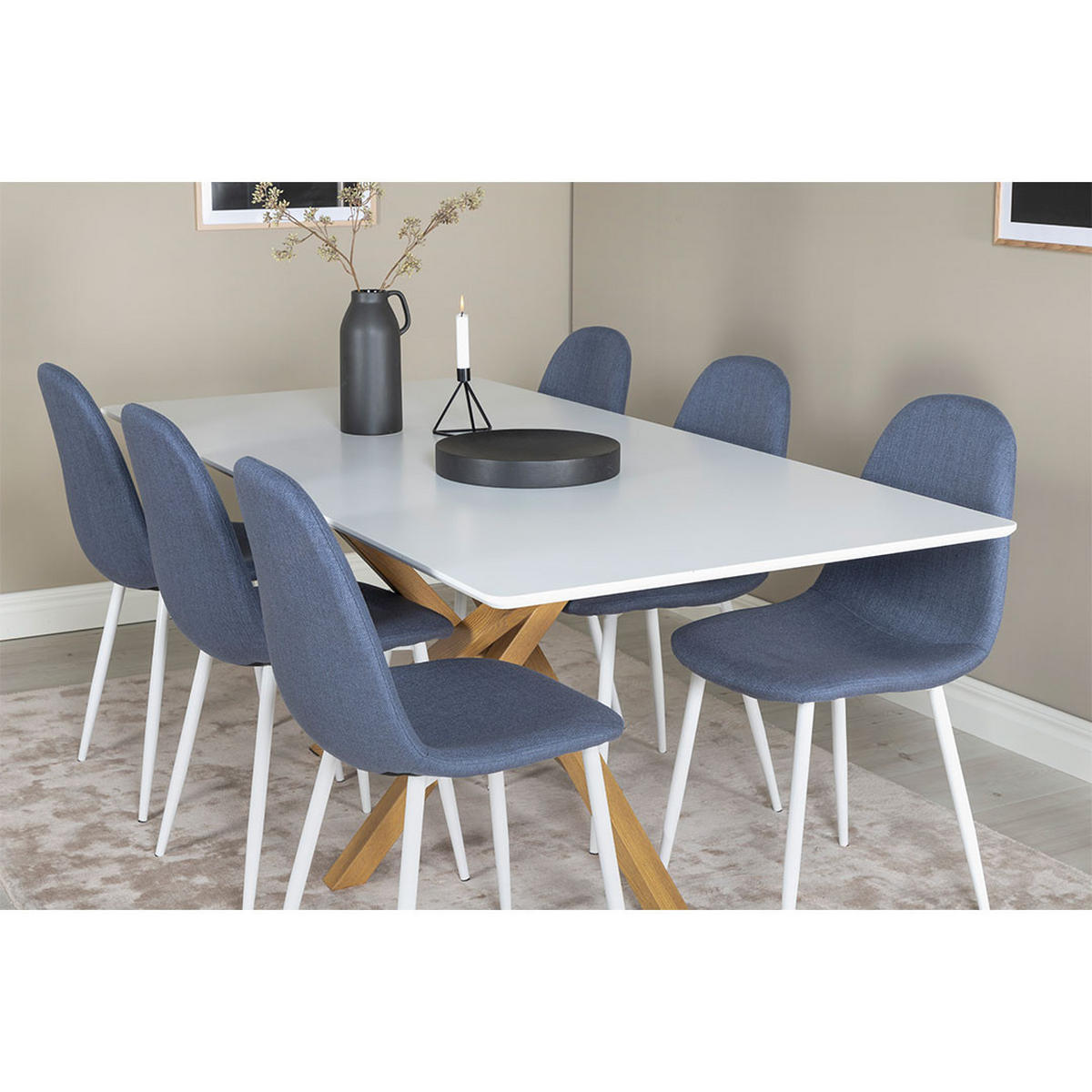 ESSTISCH, Piazza, Weiß, MDF, 90 x 180 x 75 cm - Weiß, Holzwerkstoff/Metall (180/90/75cm) - ebuy24