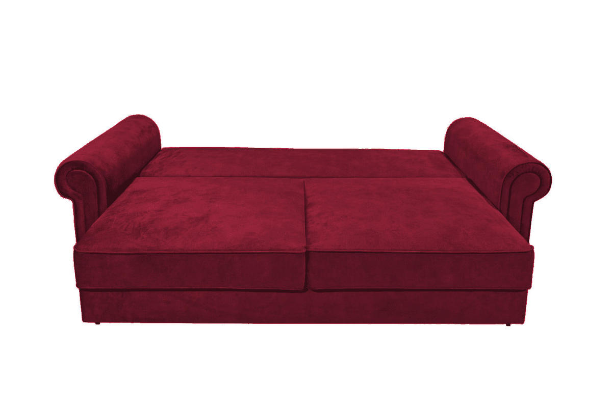 2-SITZER mit Schlaffunktion und Bettkasten - Rotbraun/Rot, Kunststoff/Textil (252/102/115cm) - ed exciting design