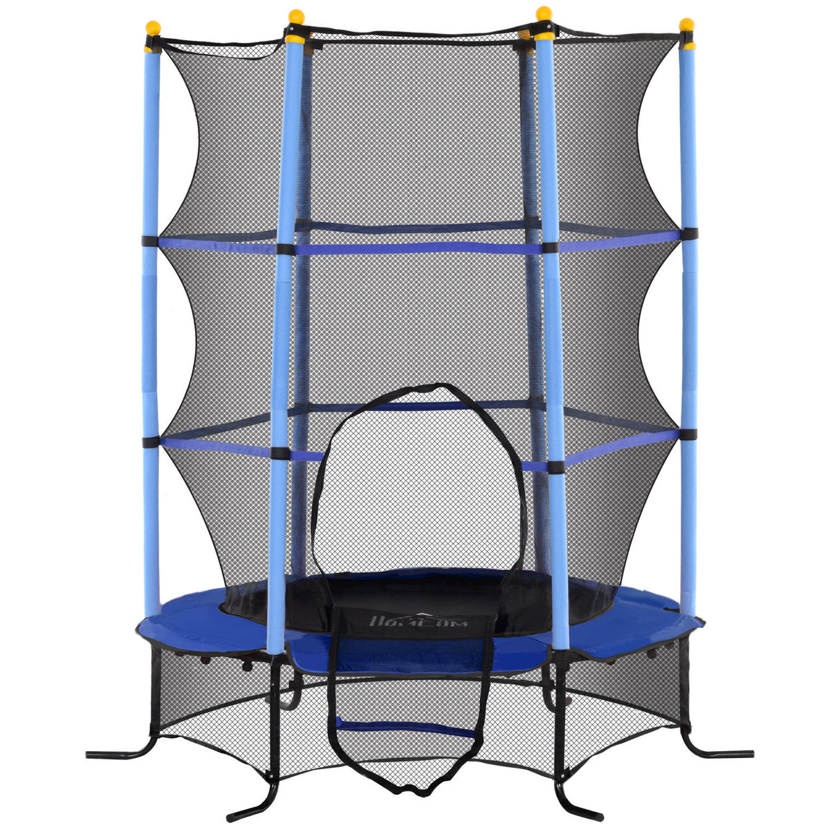 TRAMPOLIN für Kinder DE-10776 Ø163 cm mit Sicherheitsnetz Blau - Blau, Metall (163/163cm) - ComfortXL
