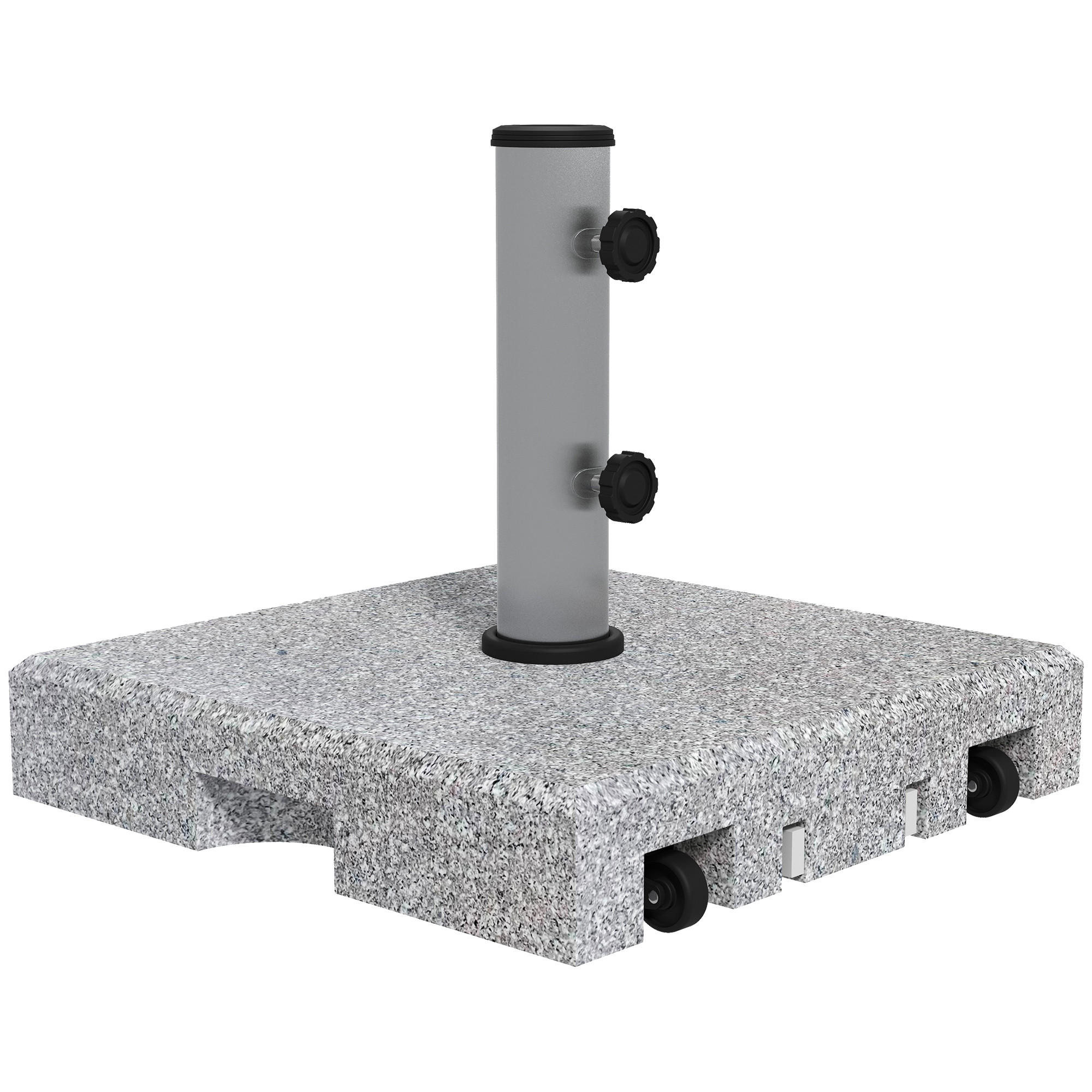 SONNENSCHIRMFUSS für Mastdurchmesser Ø 32/38/48 mm, für Garten, Balkon, Granit, Grau 41 x 41 x 37,5 cm - Grau, Kunststoff (41/41cm) - Outsunny