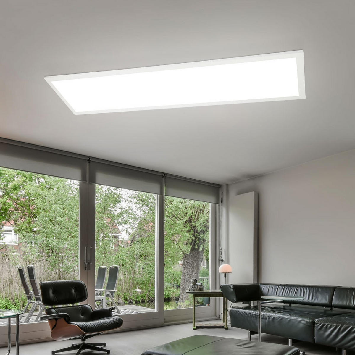 LED DECKENLEUCHTE Aluminium Weiß - Weiß, Metall (80/20/5cm) - Globo Lighting